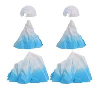 KICHOUSE Ornement D’Iceberg Réaliste 6 Pièces en PVC et Écume | Décor de Table et Aquascaping, Thème Arctique Unique, Finition Artistique Raffinée, Résiste à Déformation