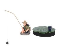 KICHOUSE Ornement Main de Flottant Figurine Peinte, à Pêcheur pour Aquarium | Pvc, Métal et Écume, Reste Droit avec Effet Réaliste, pour Bassin, Rochers et Plantes Aquatiques