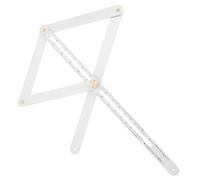 KICHOUSE Outil de Mesure d'Angle Multifonction Acier Inox 38X24 CM pour Menuiserie et Plafonds Rapporteur d'Angle Jauge d'Onglet