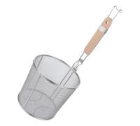 KICHOUSE Passoire à Nouilles en Acier Inoxydable 16 Cm Tamis Fin à Mailles pour Pâtes Bouillies, Panier Filtrant Profond Léger, Ustensile Cuisine pour Maison, Restaurant, Buffet