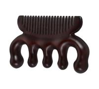 KICHOUSE Peigne Bois de Santal pour Massage du Chevelu avec Dents Larges Balle Ergonomique pour Massage Visage Cou et Épaules Peigne Multifonctionnel Relaxant et Soin des Cheveux