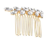 KICHOUSE Peigne décoratif pour cheveux or avec fixation sécurisée, accessoire coiffure mariage pour mariées et occasions spéciales