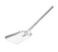 KICHOUSE Pelle à Cendres en Acier Galvanisé Poignée Ergonomique, Pelle pour Poêle à Briquettes de Charbon et Barbecue, Accessoire pour Feu de Camp et Cheminée