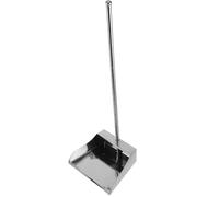 KICHOUSE Pelle à Poussière en Métal Inoxydable Long Manche, Ramasse Poussières pour Nettoyage Rapide Intérieur et Extérieur, Adaptée pour Garage, Jardin et Bureau
