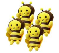 KICHOUSE Pendentif Poupée Abeille En Peluche Doux 4 Pièces Pour Fille, Couleur Jaune, Décoration Porte-clés Suspendue, Accessoire Paquet à Dos Multifonction, Usage Quotidien Et Fête