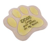 KICHOUSE Pierre de Jardin Extérieure en Résine Lumineuse Forme Patte | Plaque Décorative 11x10,6 Pouces, Surface Fine Non Abrasive, pour Allées et Massifs