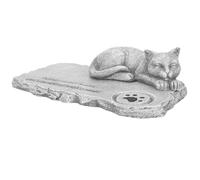 KICHOUSE Pierre Tombale Décoration Extérieure Imperméable pour Chat en Résine Texture Fine et Apparence Réaliste pour Jardin Devant ou Derrière