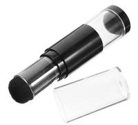 KICHOUSE Pinceau à Poudre Portable Noir avec Bouteille Intégrée Applicateur Pressable pour Blush et Fond de Teint Fibres Synthétiques Fines Compact Voyage Outil Maquillage Polyvalent