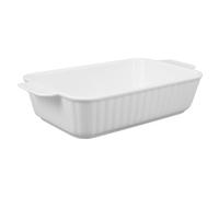 KICHOUSE Plat de Cuisson Céramique Rectangulaire avec Poignées Doubles Plat à Four Polyvalent pour Lasagnes Gratins et Rôtis Au Micro Ondes et Lave Petite