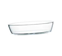 KICHOUSE Plat Oval Verre pour Four et Micro Ondes Assiette de Service et Saladier Transparent Chaleur pour Cuisiner et Servir des Fruits Légumes et Plus