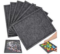 KICHOUSE Plateau à Petites Perles en Feutrine, Plateau de tri pour Puzzle Portable, empilable et Multifonctionnel, Organiseur de Rangement pour Puzzles Jusqu’à 1000 pièces