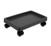 KICHOUSE Plateau à Roulette pour Plante en Plastique Rond Noir avec Roues, Support de Pot de Fleurs Robuste et Mobile pour Déplacer Facilement Vos Plantes D'intérieur et D'extérieur