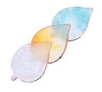 KICHOUSE Plateau de Mélange pour Nail Art en Agate 3pcs, Palette Manucure Légère et Créative, pour Peinture Artistique et Salon D'ongles