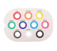 KICHOUSE Plateau Montessori en Bois Petit Format Trous Ronds Jeu de Tri des Couleurs Éducatif pour Tout-Petits Sensoriel D’Éveil et Motricité Fine Jeu D’Association Parent-Garçon et