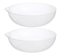 KICHOUSE Plateaux de Pesée Réutilisables en Plastique pour Balance Cuisine Électronique, Capacité Large, Forme Ronde, Lot de 2 Pièces, Adaptés pour Peser Petits Objets Cuisine