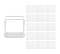 KICHOUSE Portant pour Vêtements de Poupée en Plastique Résistant avec 20 Paquet Transparents et 20 Crochets Organisateur à 2 Niveaux pour Chambre D’Garçon et Filles et Rangement de Robes