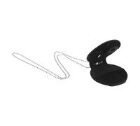 KICHOUSE Porte Badge Noir en Pu avec Clip et Chaîne, Design Multifonctionnel Facile à Nettoyer, Support à Clip Élégant pour Badge de Police