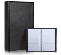 KICHOUSE Porte-cartes de Visite Professionnel Cuir avec Pochettes Transparentes Organiseur Compact et Léger Grand Rangement Portable pour Cartes de Fidélité et Crédit Capacité Cartes