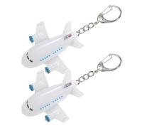 KICHOUSE Porte-clés Lot de 2 Pièces en Plastique Avion Lumineux LED et Sonore et Décoration Clé Unique D'anniversaire pour Garçon et Filles et Garçon et Filles