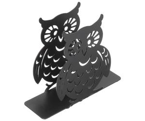 KICHOUSE Porte-Serviettes Forme Chouette Moderne Noir de Table Lisse, Design Simple et Élégant pour Hôtel et Table de Chambre