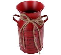 KICHOUSE Pot à Fleurs Vintage en Métal 7.48X3.94X3.94 Pouces Seau Décoratif pour Fleurs Séchées Bouquet Bureau Salon