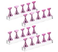 KICHOUSE Présentoir à Ongles Magnétique Support Pratique en Plastique 20 Pièces pour Nail Art pour École de Nail Art et Exposition de Faux Ongles