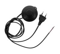 KICHOUSE Rallonge pour Lampes avec Interrupteur à Pédale en Plastique Noir, Câble Abs Solide pour Lampe de Bureau, pour Ateliers et Maisons, Protège Les Courts-Circuits