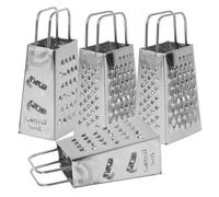 KICHOUSE Râpe Multifonction en Acier Inoxydable 4 Pièces Mini Râpe à Fromage Conique et Taille Compacte Ustensile Ménager Cuisine Fruits et Légumes Usage Domestique et Professionnel