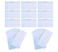 KICHOUSE Recharges Mensuelles pour Agenda A6 à 6 Anneaux - 10 Carnets 14 Feuilles Couleur Dégradé - Papier pour Planificateur de Repas et Suivi Budgétaire - Inserts pour Organiseur