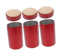 KICHOUSE Récipient 3Pcs Bocaux De Stockage De Nourriture En Verre Mini Boîtes Bougies Rondes Bocaux En Métal Bidon Hermétique Contenant De Condiments Stockage À Domicile Peut En Fer Cuisine