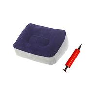 KICHOUSE Repose-Pieds Gonflable de Voyage PVC Doux Coussin Flocage Confortable Gonflable et Portable pour Avion Voiture Camping 1 Pièce