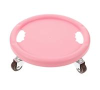 KICHOUSE Roue Abdominale Musculaire avec Plateau Antidérapant Entraînement Abdominal pour Maison et Gym Disque de Fitness Silencieux à Quatre Roues Accessoire de Renforcement Du Core Rose
