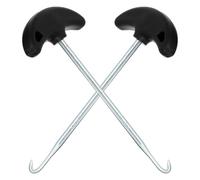 KICHOUSE Serrage-Lacets en Acier Inoxydable 2pcs Poignée Ergonomique et Rainures pour Doigts, Outil Portable pour Ajustement Confortable des Lacets de Patins