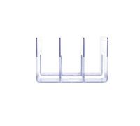 KICHOUSE Serrage-Livres Support Élégant et Pratique en Acrylique Transparent à 3 Compartiments Organise et Expose Vos Livres Style pour Bureau ou Chambre D'étude