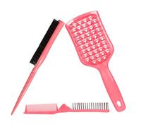 KICHOUSE Set de Brosses à Cheveux Pliantes Double Face en Nylon et Abs, Brosse Démêlante Douce Coiffage Facile et Rangement Pratique