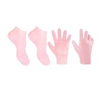 KICHOUSE Set de Chaussettes Exfoliantes et Hydratantes en Sebs Rose, Confortables et Résistantes la Déformation, Soin des Pieds Secs et Craquelés