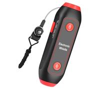 KICHOUSE Sifflet Électronique D’Arbitre Rouge à 3 Tons avec Lampe Sos | Abs et Composants Électroniques, Cordon Inclus, Usage Urgence et Camping, Réglages à 3 Niveaux