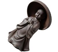 KICHOUSE Small Monk Tea Pet With Dual-use Tea Filter Function Clay Sculpture Decoration For Office Ornament