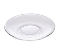 KICHOUSE Soucoupe Verre Transparent Ronde 3.35In Résistante à L'Usure pour Maison Bar et Service à Café Réutilisable