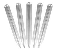 KICHOUSE Spatules en Acier Inoxydable 5 Pièces 14,5 CM Embout Arrondi pour Mélange, Dosage et Transfert de Poudres, Conçues pour Usage Fréquent en Laboratoire et Environnement Rigoureux