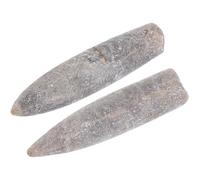 KICHOUSE Spécimens Naturels Facile à Exposer 2 Pièces de Bélemnite en Minéral et Décorations Éducatives Expérience Tactile pour Études Géologiques pour Étudiants