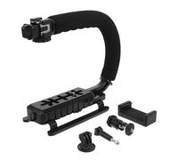 KICHOUSE Stabilisateur de Caméra U Kit avec Poignée Antivibration pour Smartphones et Dv Adaptateur et Vis Inclus Poignée Stabilisant Les Vidéos pour Mariages Voyages et Sports
