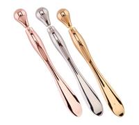 KICHOUSE Stick de Crème Yeux en Métal 3pcs, Cuillère Cosmétique pour Application Quotidienne de Soins du Visage et Massage des Yeux