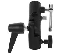 KICHOUSE Support de Flash Pivotant en Alliage d'Aluminium Pince Serrage Clips pour Parapluie, Adapté la Fixation sur Trépied et Lampe Torche