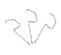 KICHOUSE Support de Gouttière Métallique Facile à Installer en Fer Argenté 3pcs pour Maintenance et Drainage Extérieur Toiture Robuste
