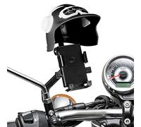 KICHOUSE Support de Téléphone avec Pare-Soleil Réglable Noir en Plastique pour Moto et Installation Facile, pour Smartphone Lors Conduite