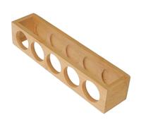 KICHOUSE Support en Bambou pour Huiles Essentielles 5 Trous Organiseur Compact pour Bouteilles D’Huile Essentielle Rangement Stable et Solide pour Bureau ou Salle de Bain