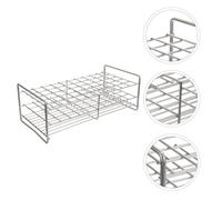 KICHOUSE Support Éprouvette Carré Acier Inoxydable Robuste et Stable pour Laboratoire Rangement Pratique Tubes Essai et Accessoires Scientifiques