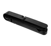 KICHOUSE Support pour Disques Vinyles Présentoir Moderne en Plastique Noir, Pliable et Réglable, Rack de Rangement Robuste pour Bureau et Maison pour Disques et CD