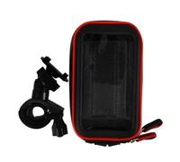 KICHOUSE Support Téléphone Moto Étanche avec Fixation Guidon Pochette Tactile Transparente Compatible Vélo et VTT Système Sécurisé avec Trou Écouteurs pour Usage Extérieur Protection